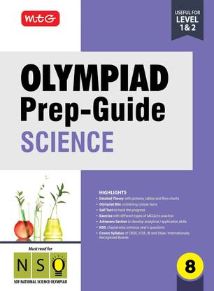 MTG Olympiad Prep-Guide Class 8 Science (NSO) - Detailed Theory, NSO Chapterwise Previous Years Questions with Self Test For SOF 2025-26 Exam