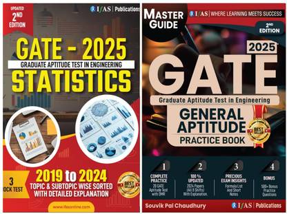 GATE Statistics and General Aptitude Combo Book  - 2026 [Set of 2 Book] | Previous Year Solved Papers with Detailed Solutions | Best Selling Books Set for Statistics Examinations in India | Chapter wise Sorted PYQ & Practice Question Bank with Detailed Explanations | 500+ Practice Questions & 20 Model Papers | IFAS Publications