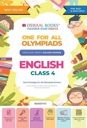 One For All Olympiad Previous Years' Solved Papers, Class-4 Eng Book 2023