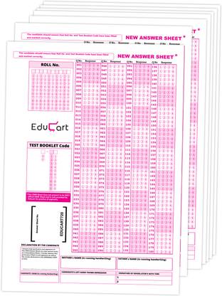 Educart 100 OMR Sheets For Practice NEET 2025 Exam (180 MCQ with Latest NMC Pattern)