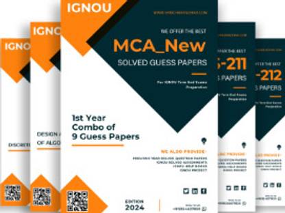 MCA_New 1st Year IGNOU Guess Paper Combo (Set of 9 Subjects including MCS 211, MCS 212, MCS 213, MCS 214, MCS 215, MCS 218, MCS 219, MCS 220 & MCS 221) (Master of Computer Applications) covering 30 Most Important Questions for each subject | Guess Paper Specially for IGNOU TEE of June & December 2025 sessions.  - Get the PDF of this book at Rs. 49, WhatsApp us at +919354637830, or visit our website shrichakradhar.com