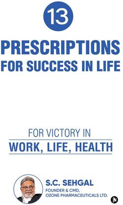 13 Prescriptions for Success In Life