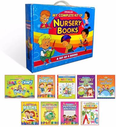 My Complete Kit of Nursery Books- A Set of 9 Books - A Set Of 9 Books| Preschool Books For Children Age 2 -5 Years | Art & Craft, English, Maths, Environmental ... Rhymes & Story Book, Balgeet Evam Kahaniyan