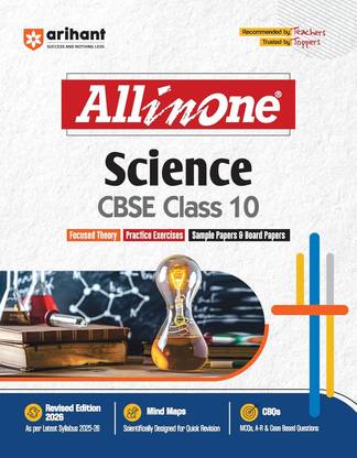 All In One CBSE Class 10th Science Based On Latest NCERT For CBSE Exams 2025 | Mind map in each chapter | Clear & Concise Theory | Intext & Chapter Exercises | Sample Question Papers