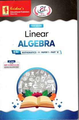 TB Linear Algebra as per NEP2020 Math V Sem. Paper 1 Part B