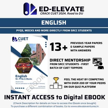 CUET Mock Test | CUET English 2024 Previous Years Papers and NTA CUET (UG) Mock Test Sample Question Papers With Answers | Get Free Mentorship for CUET 2024 English Language | CUET UG English 2024 Book Entrance Exam | Based on English Class 12 NCERT & English Grammar Books | 6