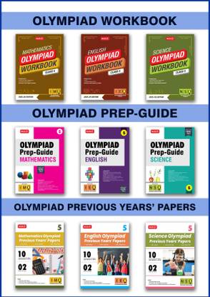 MTG Class-5 Mathematics, Science & English (IMO-NSO-IEO) Olympiad Workbook, Prep-Guide & Previous Years Papers (PYQs) - SOF Olympiad Books For 2025-26 Exam (Set of 9 Books)