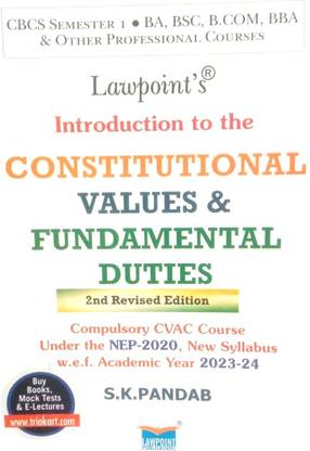 Constitutional Values and Fundamental Duties For CBCS Semester 1 (As per New Syllabus NEP, 2020)
