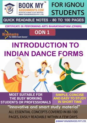 IGNOU ODN 1 Introduction to Indian Dance Forms Study Material For IGNOU Students Latest Edition Streamline Your Studies