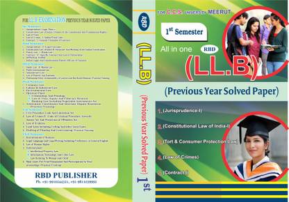 LLB CCSU 1 SEMESTER SOLVED QUESTION PAPERS ( english medium )All in One  - ccsu llb question paper