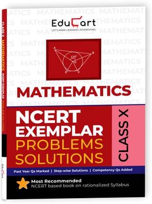 Educart NCERT Exemplar Class 10 Mathematics 2025 Problems Solutions (For 2025-26 Board Exam)
