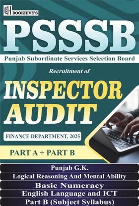 PSSSB Punjab Inspector Audit 2025-2026 Part A & B (Set of 5 Books)  - PSSSB Inspector Audit Books