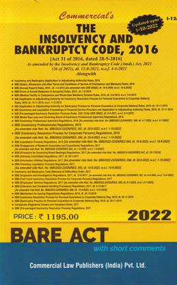 The Insolvency And Bankruptcy Code, 2016- 2022/Edition