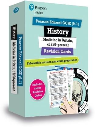 Pearson REVISE Edexcel GCSE History Medicine in Britain Revision Cards - for 2025 exams