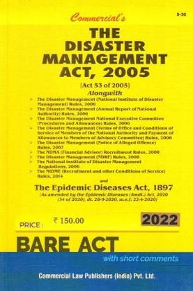 Disaster Management Act, 2005 along with Epidemic Diseases Act