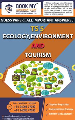 IGNOU TS 5 Ecology, Environment and Tourism | Guess Paper | Important Question Answer |Certificate in Environmental Studies (CES)