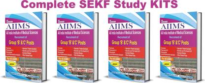 AIIMS Group B & C (Administrative Assistant, Theatre Assistant, Steno, Store Keeper, Etc) 4 Booklets 2024