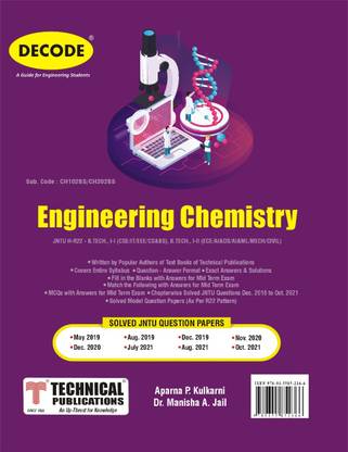 Engineering Chemistry for JNTU-H 22 Course (I - I - CSE/IT/EEE - CH102BS / I-II - ECE/AI&DS/AI&ML/CIVIL/MECH. - CH202BS) (Decode)