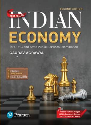 Indian Economy for UPSC -Prelims&Mains & State Civil Services Examination,2e|Current affairs & static questions- Pearson