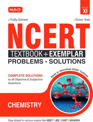 MTG NCERT Textbook + Exemplar Problem Solutions Class 11 Chemistry | Complete Solutions to All Objective & Subjective Questions