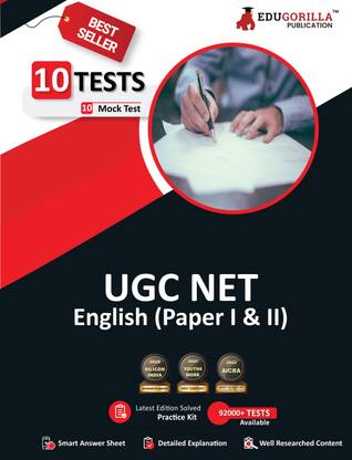 NTA UGC NET/JRF English Book  - 2024 (Paper I and II) - Teaching and Research Aptitude - 10 Full Length Mock Tests (1500 Solved Questions) with Free Access to Online Tests