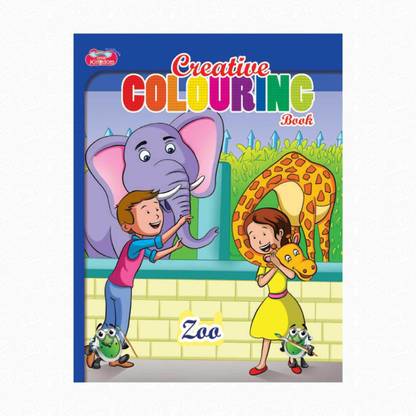 Zoo - Creative Colouring Book - For 6 To 8 Years Age Group Boys | by Chota Kingdom