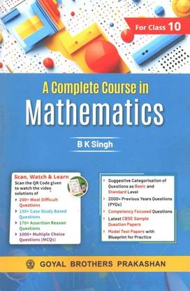 A Complete Course in Mathematics for Class 10 Paperback, B K SINGH|New Latest Edition For 2025-2026