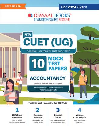 ओसवाल NTA CUET (UG) 10 मॉक टेस्ट सैंपल क्वेश्चन पेपर्स अकाउंटेंसी (फॉर 2024 एग्ज़ाम)