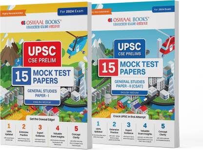 Oswaal Upsc Mock Test Papers (Paper-1 & 2) for 2024 Exam