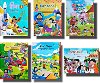 NCERT Class 3 All Book set (Santoor, Veena, Math Mela, Our Wondrous World, Khel Yoga, Bansuri) combo set of 6 Books
