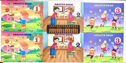 ABACUS BOOK TERM-1 TO TERM-3 WITH 15 ROD SINGLE COLOUR ABACUS  - ABACUS BOOKS