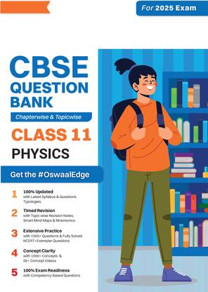 Oswaal CBSE Question Bank Class 11 Physics Hardcover Book, Chapterwise and Topicwise Solved Papers For 2025 Exams
