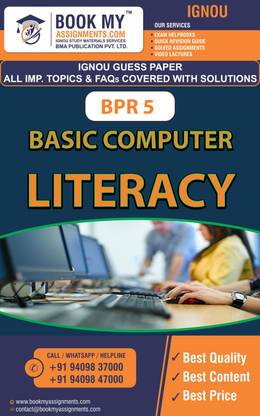 IGNOU BPR 5 Basic Computer Literacy | Guess Paper | Important Question Answer | (DPLAD)