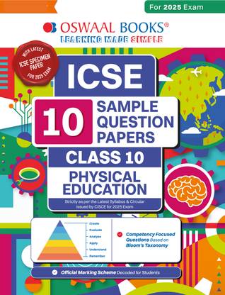 Oswaal ICSE | 10 Sample Question Papers | Class 10 | Physical Education (For 2025 Exam)