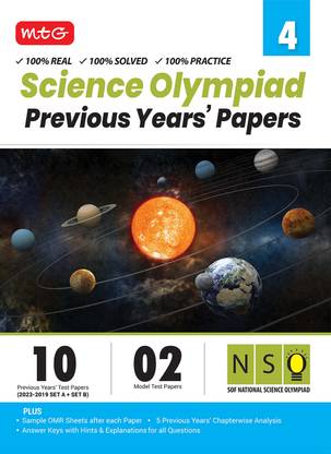 MTG NSO Class-4 Olympiad 10 Previous Years Papers (2023-2019 Set A & B) Science with Mock Test Papers - Sample OMR Sheet with Chapterwise Analysis | SOF Olympiad Books For 2024-25 Exam