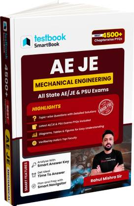 Mechanical Engineering for AE JE Exams Chapterwise Solved & Previous Year Papers  - 4500+ Qs 2025 Edition | Ideal for SSC JE, RRB JE, DDA JE, UPPCL JE, UPPSC AE, BPSC AE, JKSSB JE & All State AE/JE Exams