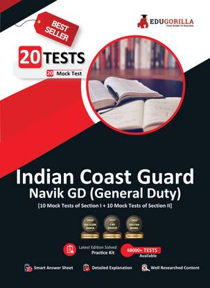 Indian Coast Guard Navik GD Book  - 2024 (English Edition) - 1100 Solved Questions [20 Mock Tests (Section I and Section II)] with Free Access To Online Tests
