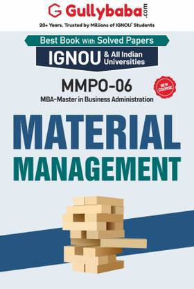 Gullybaba IGNOU MBA (New) 3rd Sem MMPO-06 Material Management in English - Latest Edition IGNOU Help Book with Solved Previous Year's Question Papers and Important Exam Notes