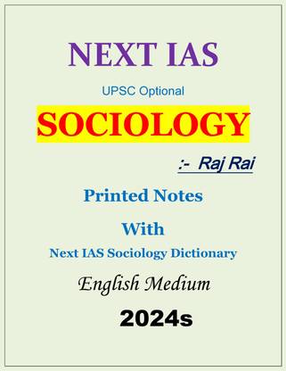 Next IAS Sociology Optional Printed Notes with Next IAS Sociology Dictionary 2024