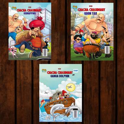 Chacha Chaudhary and Kidnapping and Chacha Chaudhary and Goon Tax and Chacha Chaudhary and Ganga Dolphin