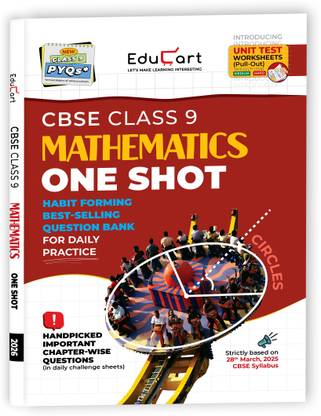 Educart CBSE Class 9 Mathematics One-shot Question Bank 2026 (Strictly for 2025-26 Exam)