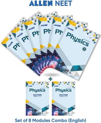 ALLEN PHYSICS NEET-UG Study Material Package for 11th, 12th & 12th Passed with Solutions (Set of 8 Modules) in English