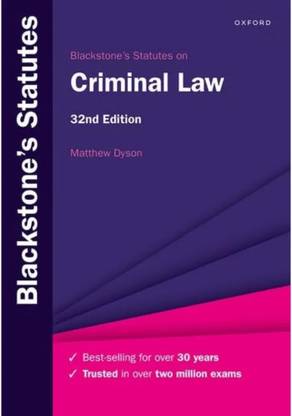 Blackstone's Statutes on Criminal Law