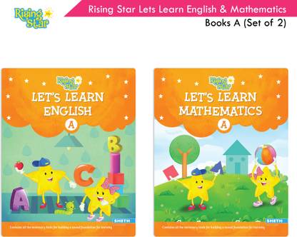 Rising Star Lets Learn English & Maths Activity Books Set A|Set of 2| Ages 3-7 Year| Number, Alphabets, Pattern Writing