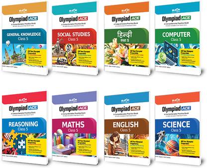 Arihant Bloom Olympiad ACE Science, Social Studies, Maths, Reasoning, English, General Knowledge, Hindi, Computer Class 5 (Set of 8) | Comprehensive Practice Book with MCQs & Olympiad Pattern Papers | NCERT Based Guide for School Olympiads & Talent Search Exams | Latest Edition 2025