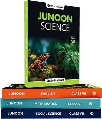 (Old Edition) PW JUNOON for Class 7th Science, Math, Social Science, English, MAT (Latest Edition) Combo Set of 5 Books
