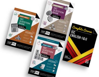 Gurukul By Oswal Most Likely ISC Commerce Stream ACEE Question Bank Class 12 Bundles (Set of 4) : Accounts, Commerce, Economics & English I & II for Exam 2025
