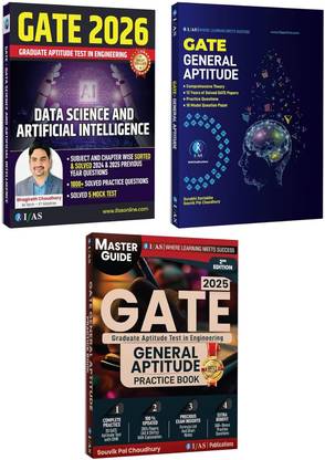 GATE Data Science and Artificial Intelligence & GATE General Aptitude (Theory + Practice)  - 2026 (Set of 3 Books) | Includes 1000+ MCQs, 20 Model Papers & PYQs with Detailed Solutions | Best Seller Book Set for GATE Artificial Intelligence and Data Science GATE AIDS & GATE General Aptitude Exam Preparation in India | Two Brothers Publications