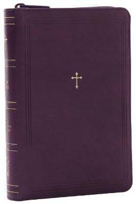 NKJV Compact Paragraph-Style Bible w/ 43,000 Cross References, Purple Leathersoft with zipper, Red Letter, Comfort Print: Holy Bible, New King James Version