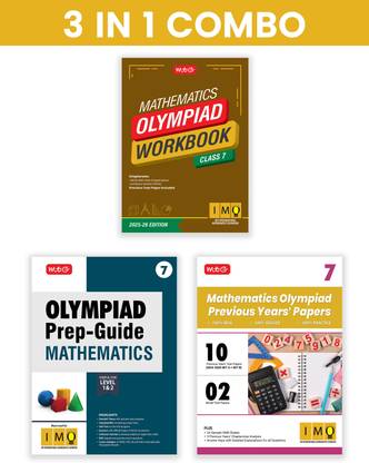 MTG Class-7 International Mathematics Olympiad (IMO) Workbook, Prep-Guide & Previous Years Papers (PYQs) with Mock Test Paper (Set of 3 Books) - SOF Olympiad Books For 2025-26 Exam